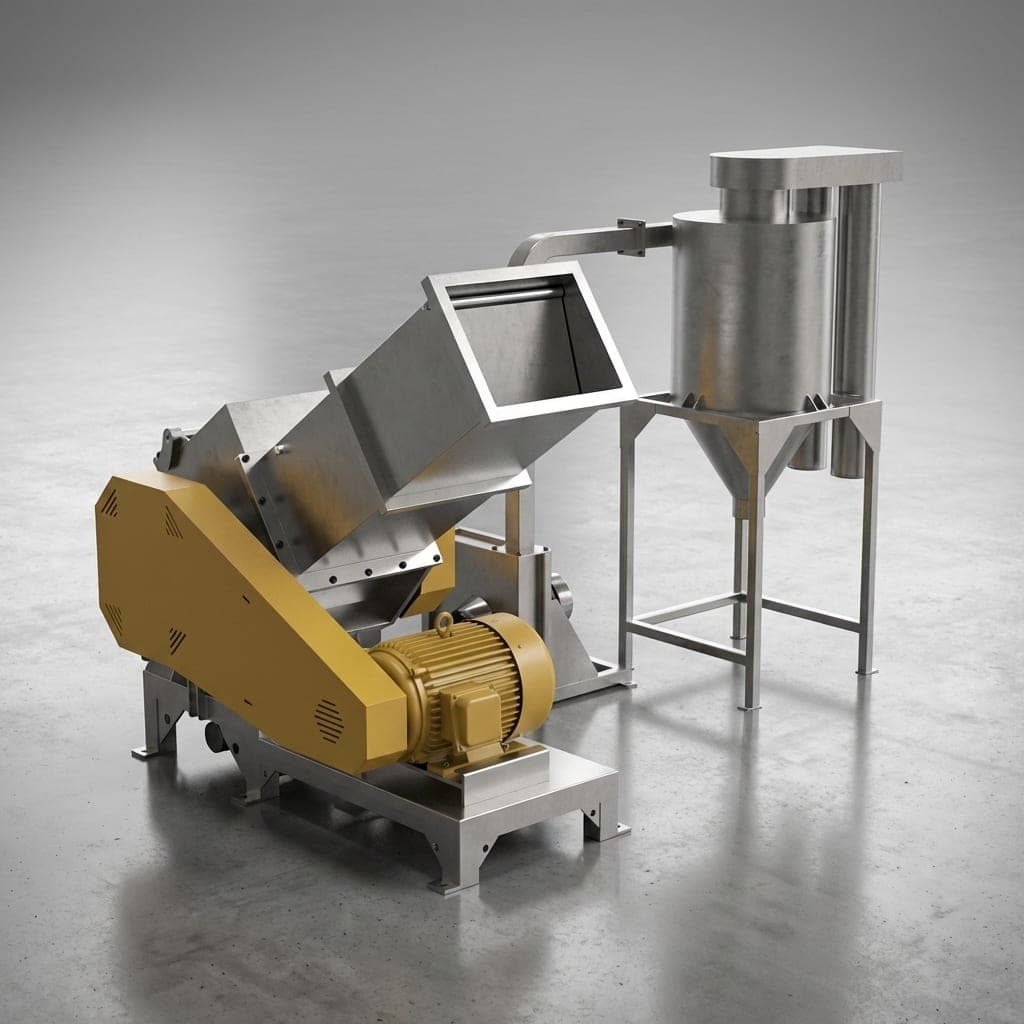 PNB400 broyeur de tube plastique avec cyclone d'aspiration