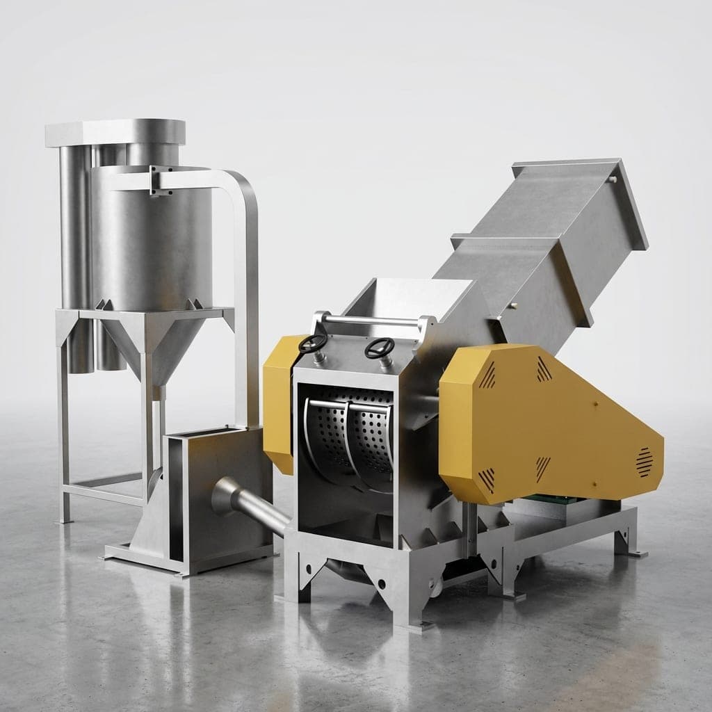 PNB400 broyeur de plastique et tube PVC — système de couteaux